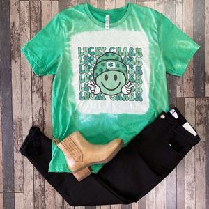 Lucky Charm Smiley Bleached Tee